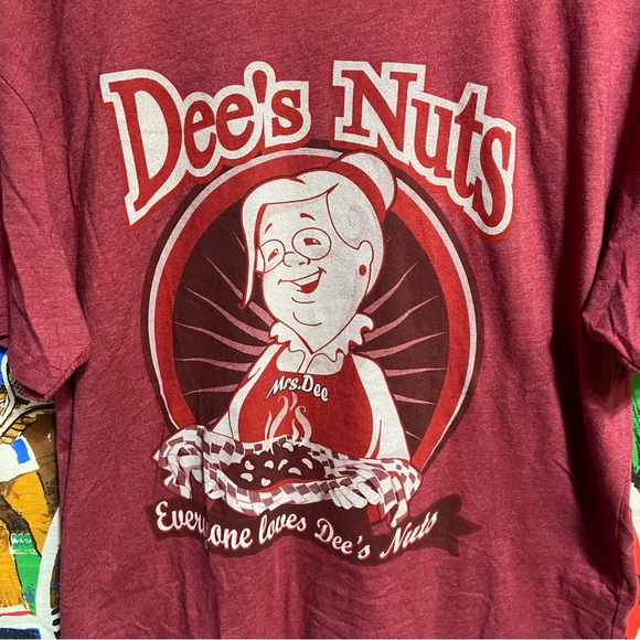 Mens XL Dee's Nuts Funny Teeshirt - Picture 2 of 4
